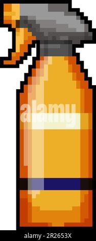 hygiene bathroom cleaner game pixel art vector illustration Stock Vector