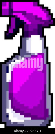 household bathroom cleaner game pixel art vector illustration Stock Vector