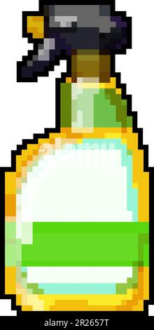 detergent bathroom cleaner game pixel art vector illustration Stock Vector