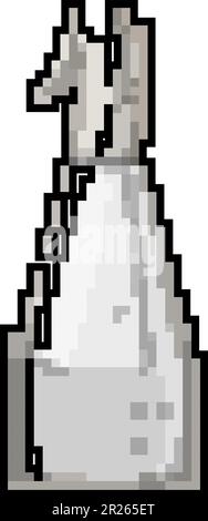 toilet bathroom cleaner game pixel art vector illustration Stock Vector