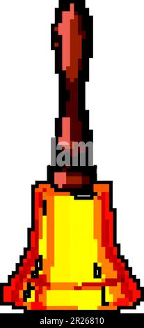 alarm bell game pixel art vector illustration Stock Vector