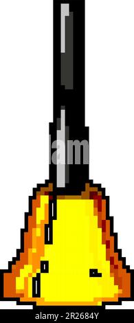 reminder bell game pixel art vector illustration Stock Vector