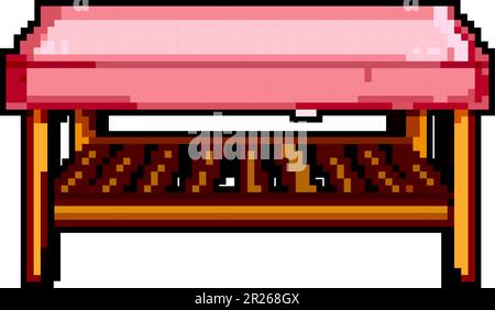 modern bench bedroom game pixel art vector illustration Stock Vector ...
