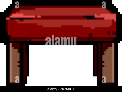 room bench bedroom game pixel art vector illustration Stock Vector ...
