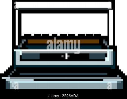 book binding machine game pixel art vector illustration Stock Vector