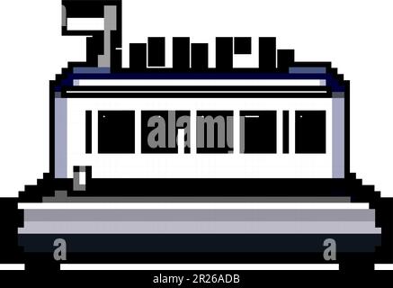business binding machine game pixel art vector illustration Stock Vector