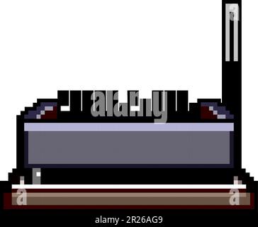bind binding machine game pixel art vector illustration Stock Vector