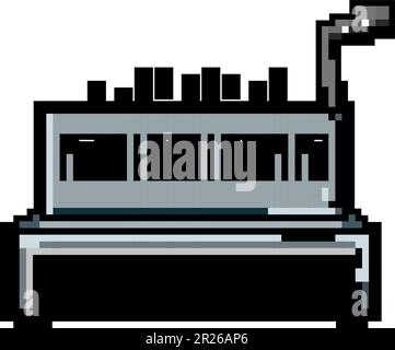 equipment binding machine game pixel art vector illustration Stock Vector