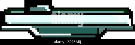 print binding machine game pixel art vector illustration Stock Vector
