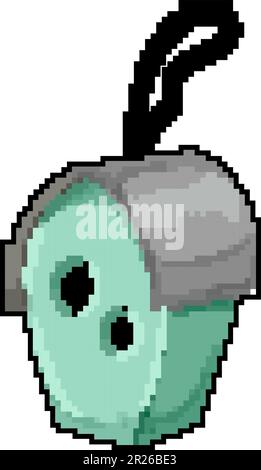 cute bird house game pixel art vector illustration Stock Vector