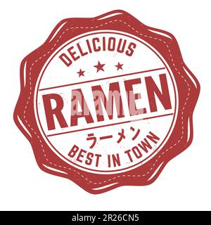 Ramen grunge rubber stamp on white background, vector illustration Stock Vector