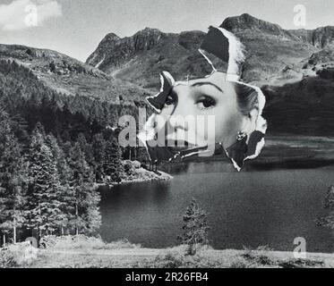 London, UK. May 13, 2023. A photograph of a hand cut surrealist style collage made by Katie Collins. Credit: Katie Collins/Ģ����ý Live News Stock Photo