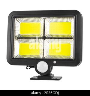 LED wall-mounted lantern, on white background Stock Photo