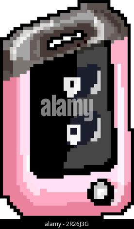 alarm car key game pixel art vector illustration Stock Vector