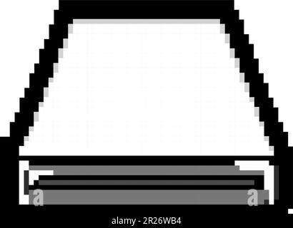 device compact photo printer game pixel art vector illustration Stock Vector