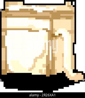 drink cooler box game pixel art vector illustration Stock Vector