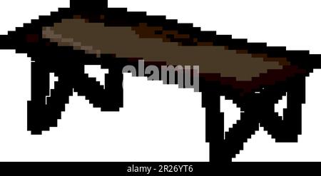 tourist cot camp game pixel art vector illustration Stock Vector