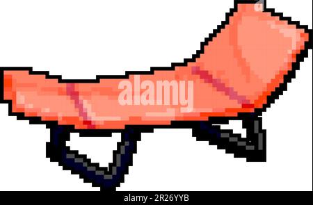 outdoor cot camp game pixel art vector illustration Stock Vector