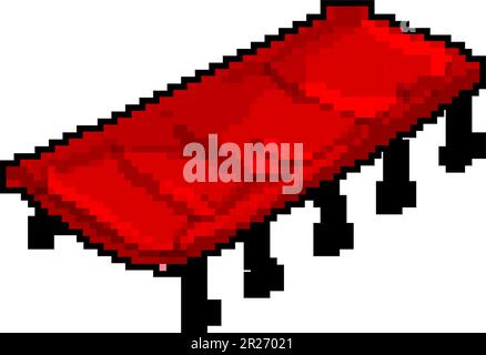 travel cot camp game pixel art vector illustration Stock Vector