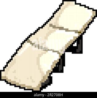 rest cot camp game pixel art vector illustration Stock Vector