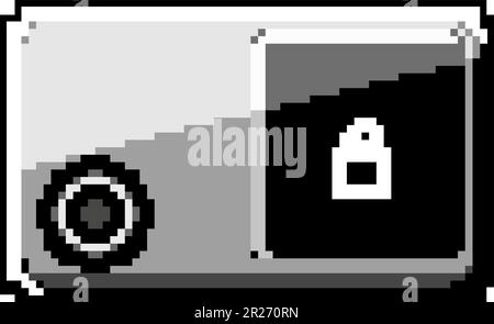 digital crypto wallet game pixel art vector illustration Stock Vector