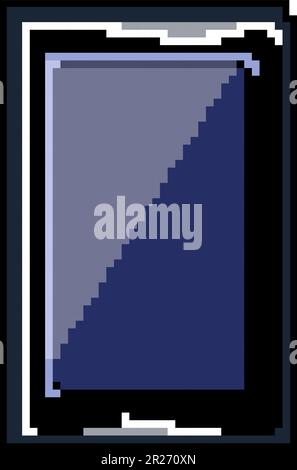 phone crypto wallet game pixel art vector illustration Stock Vector