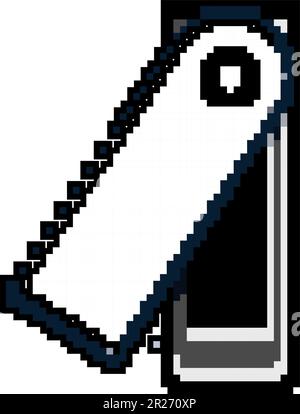technology crypto wallet game pixel art vector illustration Stock Vector