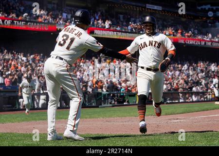 San Francisco Giants' LaMonte Wade Jr. during a baseball game against the  San Diego Padres in San Francisco, Monday, June 19, 2023. (AP Photo/Jeff  Chiu Stock Photo - Alamy