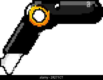 blade cutter knife game pixel art vector illustration Stock Vector