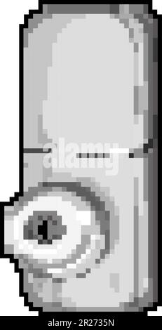 steel door handle game pixel art vector illustration Stock Vector