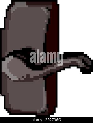 lock door handle game pixel art vector illustration Stock Vector