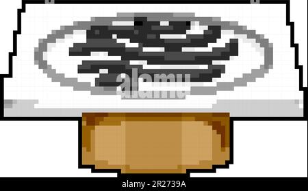 bathroom drainage grate game pixel art vector illustration Stock Vector