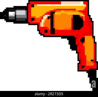 prepair drill game pixel art vector illustration Stock Vector