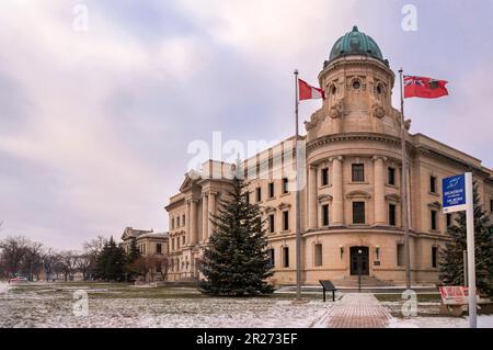 The exterior of the Manitoba Legislature is seen in Winnipeg, Wednesday ...