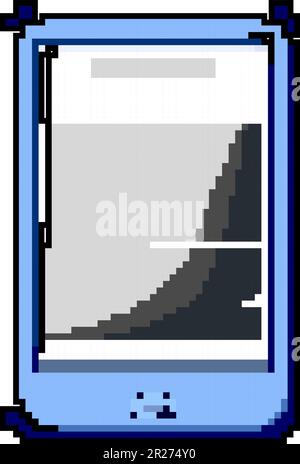 digital ebook reader game pixel art vector illustration Stock Vector ...