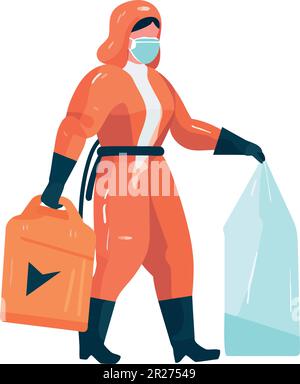 woman carrying bag walks towards success over white Stock Vector