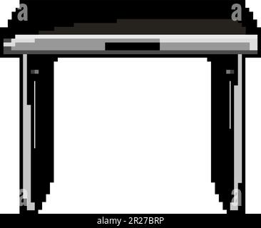 metal folding table game pixel art vector illustration Stock Vector