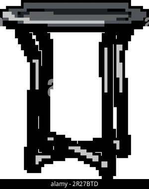 empty folding table game pixel art vector illustration Stock Vector