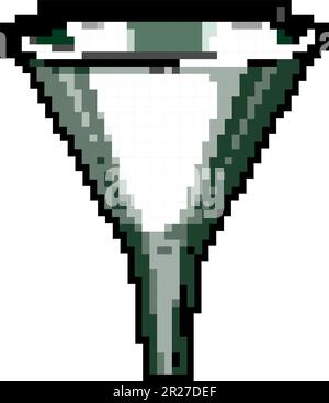 marketing funnel business game pixel art vector illustration Stock ...