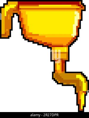 marketing funnel business game pixel art vector illustration Stock ...