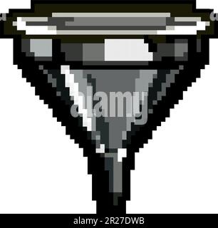 marketing funnel business game pixel art vector illustration Stock ...