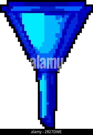 cone funnel business game pixel art vector illustration Stock Vector ...