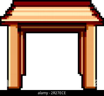 display garden outdoor table game pixel art vector illustration Stock ...