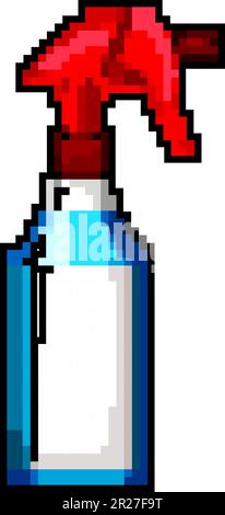 product glass cleaner game pixel art vector illustration Stock Vector