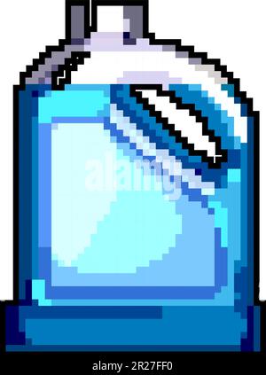 wash glass cleaner game pixel art vector illustration Stock Vector