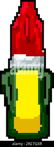 sticky glue bottle game pixel art vector illustration Stock Vector