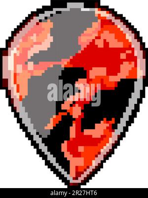 rock guitar music game pixel art vector illustration Stock Vector Image ...