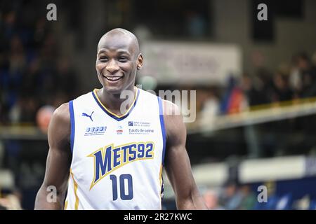 Bandja Sy of Metropolitans 92 dunks during the French championship, Betclic  Elite Basketball match between Paris Basketball and Metropolitans 92  (Boulogne-Levallois) on January 15, 2022 at Halle Georges Carpentier in  Paris, France 