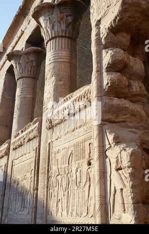 The Temple of Esna in Middle Egypt, dedicated to the creator god Khnum Stock Photo