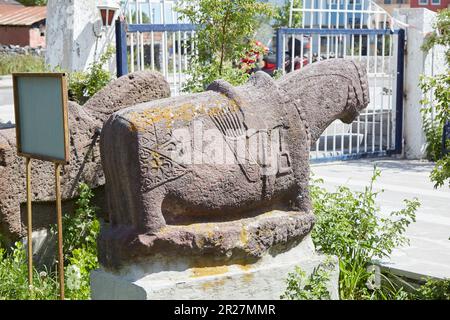 The historic city of Kars, located at the eastern border of Turkey, has Armenian, Islamic and Russian architecture Stock Photo